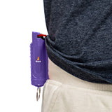 Burn Pepper Spray Self Defense 1/2oz Keychain Case Purple