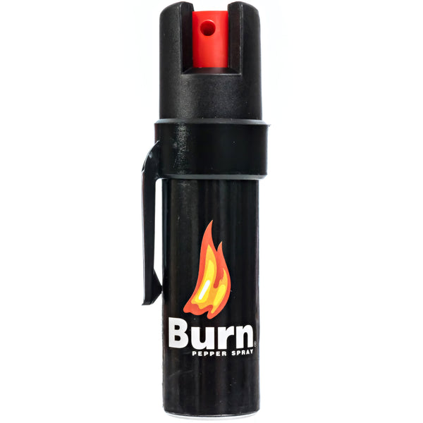 POLICE Stun Gun Flashlight & Pepper Spray Combo - Self Defense Keychain Set (Black)
