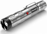 POLICE Stun Gun M12 - Max Voltage Metal Rechargeable With LED Flashlight - Grey