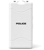 POLICE Stun Gun 800 - Max Voltage USB Rechargeable With LED Flashlight - White