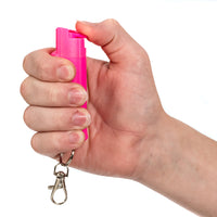 Burn Pepper Spray Self Defense 1/2oz Keychain Case Pink