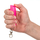 Burn Pepper Spray Self Defense 1/2oz Keychain Case Pink