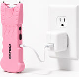 POLICE Stun Gun 916 - Max Voltage Rechargeable With LED Flashlight - Pink