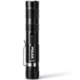 POLICE Stun Gun M12 - Max Voltage Metal Rechargeable With LED Flashlight - Black