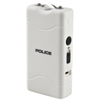 POLICE Stun Gun 800 USB Rechargeable Taser Flashlight White