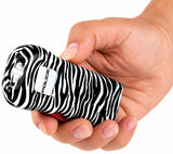 POLICE Stun Gun 512 - Max Voltage Mini Rechargeable With LED Flashlight - Zebra