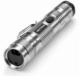 POLICE Stun Gun M12 - Max Voltage Metal Rechargeable With LED Flashlight - Grey
