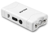 POLICE Stun Gun 800 - Max Voltage USB Rechargeable With LED Flashlight - White