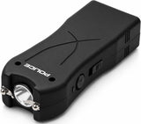 POLICE Stun Gun 398 - Max Voltage Rechargeable With LED Flashlight - Black