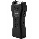 POLICE Stun Gun 618 - Max Voltage Mini Rechargeable With LED Flashlight - Black
