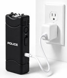 POLICE Stun Gun 801 - Max Voltage Rechargeable With LED Flashlight - Black
