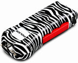 POLICE Stun Gun 512 - Max Voltage Mini Rechargeable With LED Flashlight - Zebra