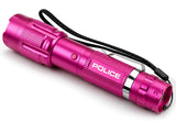 POLICE Stun Gun 1159 - Max Voltage Metal Rechargeable With LED Flashlight - Pink