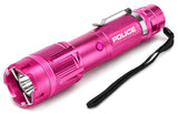POLICE Stun Gun 1159 - Max Voltage Metal Rechargeable With LED Flashlight - Pink