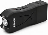 POLICE Stun Gun 398 - Max Voltage Rechargeable With LED Flashlight - Black