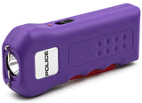 POLICE Stun Gun 512 - Max Voltage Mini Rechargeable With LED Flashlight - Purple