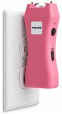 POLICE Stun Gun 618 - Max Voltage Rechargeable With LED Flashlight - Pink