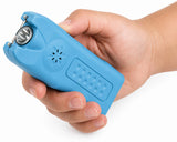 POLICE Stun Gun 628 - Max Voltage Rechargeable With LED Flashlight Siren Alarm - Blue