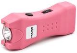 POLICE Stun Gun 618 - Max Voltage Rechargeable With LED Flashlight - Pink