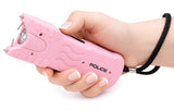 POLICE Stun Gun 916 - Max Voltage Rechargeable With LED Flashlight - Pink