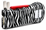 POLICE Stun Gun 512 - Max Voltage Mini Rechargeable With LED Flashlight - Zebra