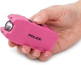 POLICE Stun Gun 1901 - Max Voltage USB Rechargeable With LED Flashlight - Pink