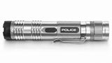 POLICE Stun Gun M12 - Max Voltage Metal Rechargeable With LED Flashlight - Grey
