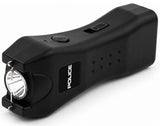 POLICE Stun Gun 618 - Max Voltage Mini Rechargeable With LED Flashlight - Black