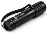 POLICE Stun Gun 1159 - Max Voltage Metal Rechargeable With LED Flashlight - Black