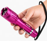POLICE Stun Gun 1159 - Max Voltage Metal Rechargeable With LED Flashlight - Pink