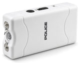 POLICE Stun Gun 800 - Max Voltage USB Rechargeable With LED Flashlight - White