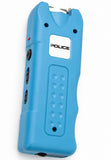 POLICE Stun Gun 628 - Max Voltage Rechargeable With LED Flashlight Siren Alarm - Blue