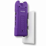 POLICE Stun Gun 628 - Max Voltage Rechargeable With LED Flashlight Siren Alarm - Purple