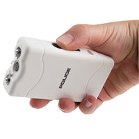 POLICE Stun Gun 800 USB Rechargeable Taser Flashlight White