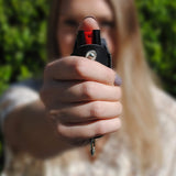 Burn Pepper Spray Self Defense 1/2oz Keychain Holster Case