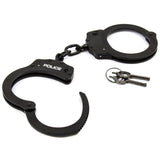 Police Handcuffs Professional Heavy Duty Steel Black