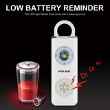 POLICE Personal Alarm Keychain Flashlight 130dB Siren Alarm