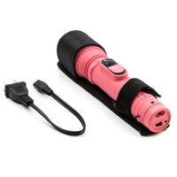 Police Stun Gun 305 Rechargeable with LED Flashlight Pink