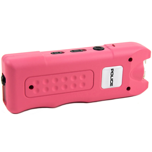 Pink Police Stun Gun - Rechargeable, LED Flashlight & Siren Alarm