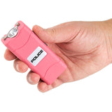 POLICE Stun Gun 800 Mini Rechargeable Taser Flashlight Pink