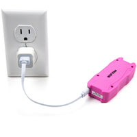 Police Stun Gun 1901 USB Rechargeable LED Flashlight Pink