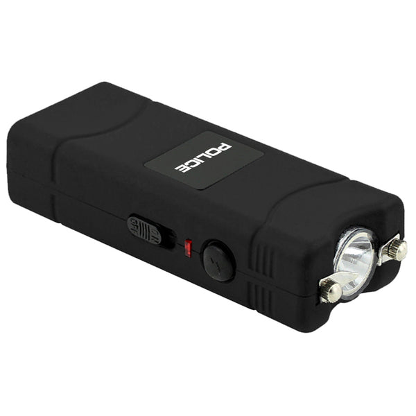 POLICE Stun Gun 800 Mini Rechargeable Taser Flashlight Black