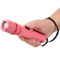 Police Stun Gun 305 Rechargeable with LED Flashlight Pink