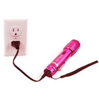 Police Stun Gun 1159 Rechargeable with LED Flashlight Pink