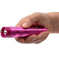 Police Stun Gun Metal Rechargeable Pink Taser Flashlight