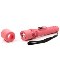 Police Stun Gun 305 Rechargeable with LED Flashlight Pink