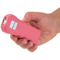 Police Stun Gun 512 Rechargeable with LED Flashlight Pink