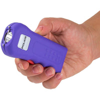 Police Stun Gun 512 Rechargeable Taser LED Flashlight Purple