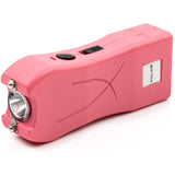 Police Stun Gun 398 Rechargeable with LED Flashlight Pink