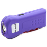 Police Stun Gun 512 Rechargeable Taser LED Flashlight Purple